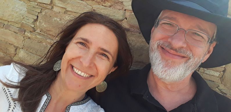 Romana and John in Chaco Canyon, New Mexico